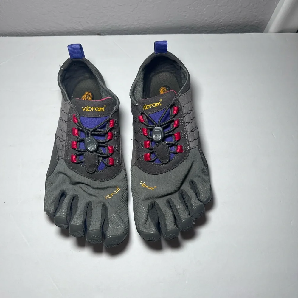 Vibram Women Size 7.5 / 8 FiveFingers Trek Ascent Hiking Shoes Mega Grip Grey - Picture 3 of 10